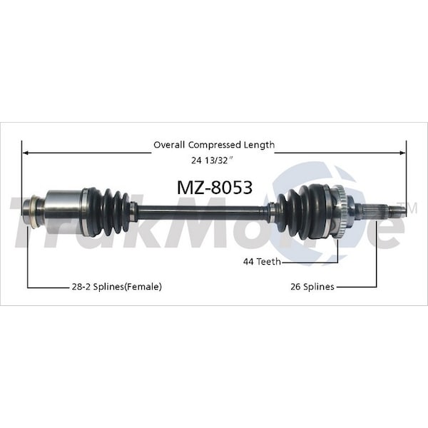 Surtrack Axle Cv Axle Shaft, Mz-8053 MZ-8053 - main